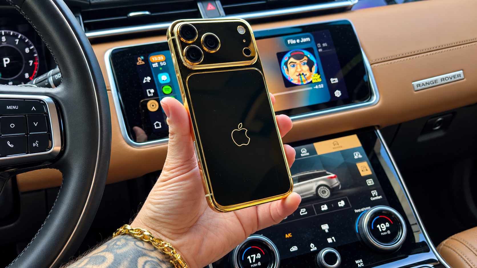 iPhone 17 Pro Max 512GB 24K Edition — em contexto