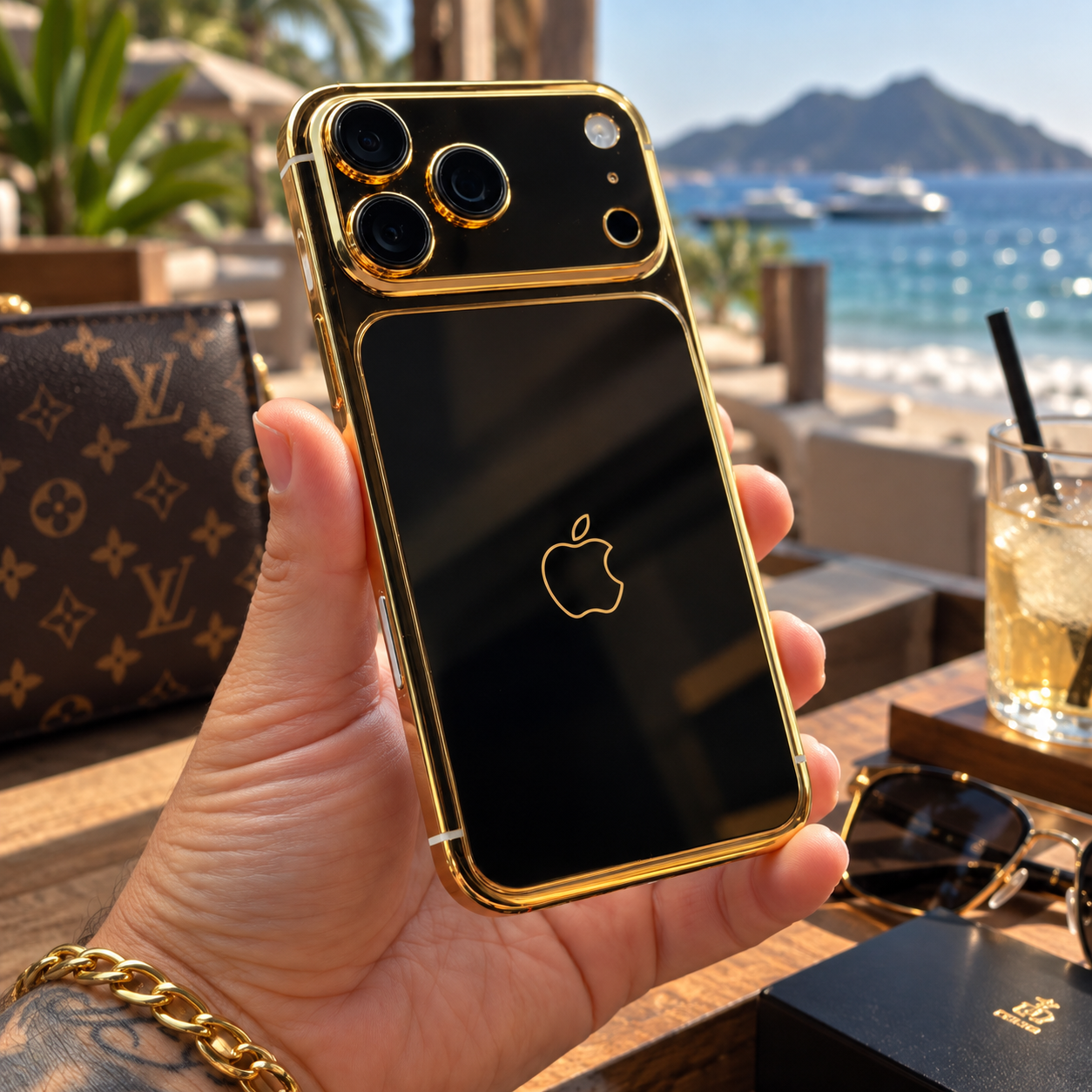 iPhone 17 Pro Max 512GB 24K Edition — detalhe macro