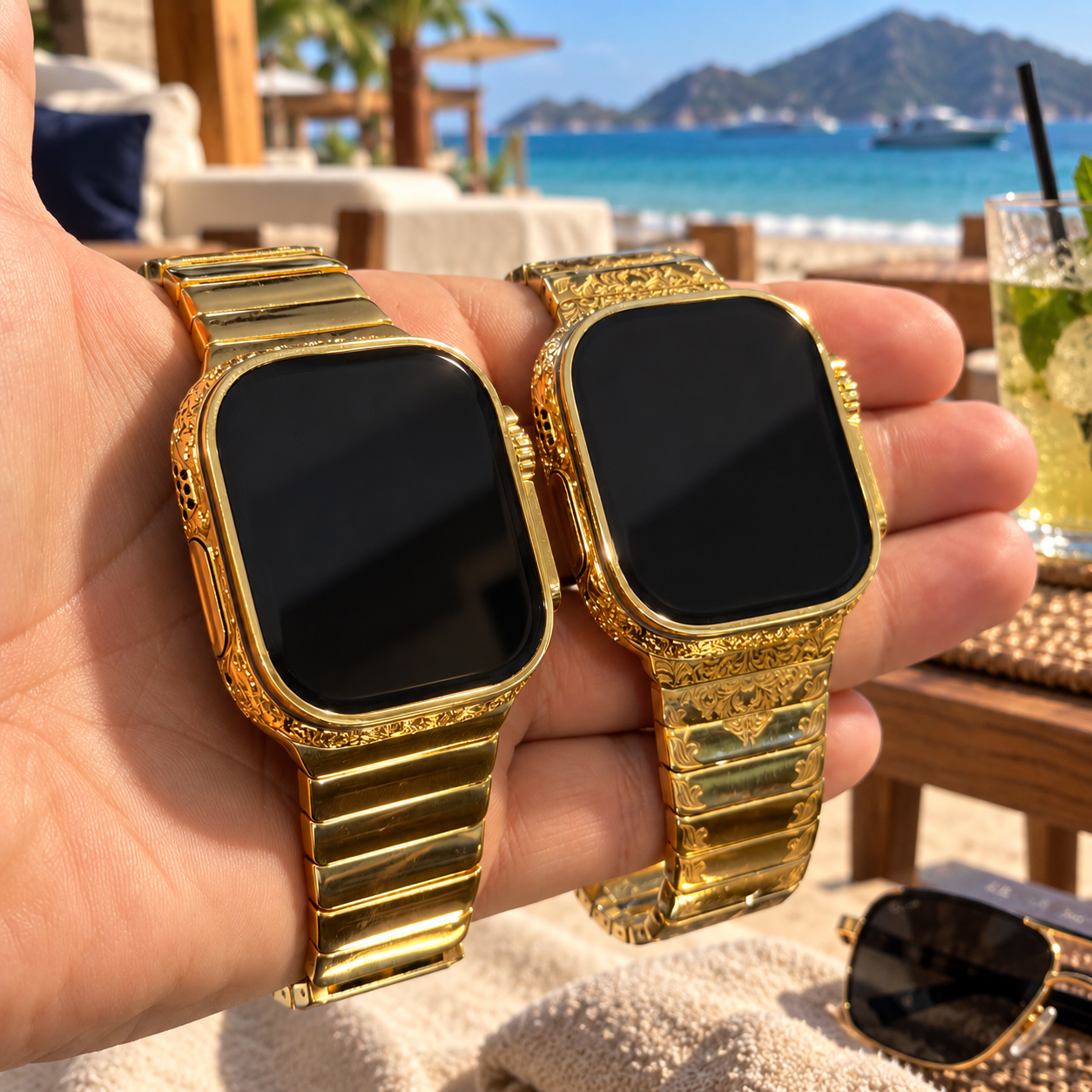 Apple Watch Ultra 3 24K Edition — vista lateral